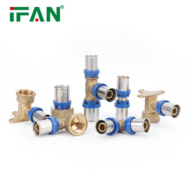 Brass Press Fittings Compatible With PEX Systems factory